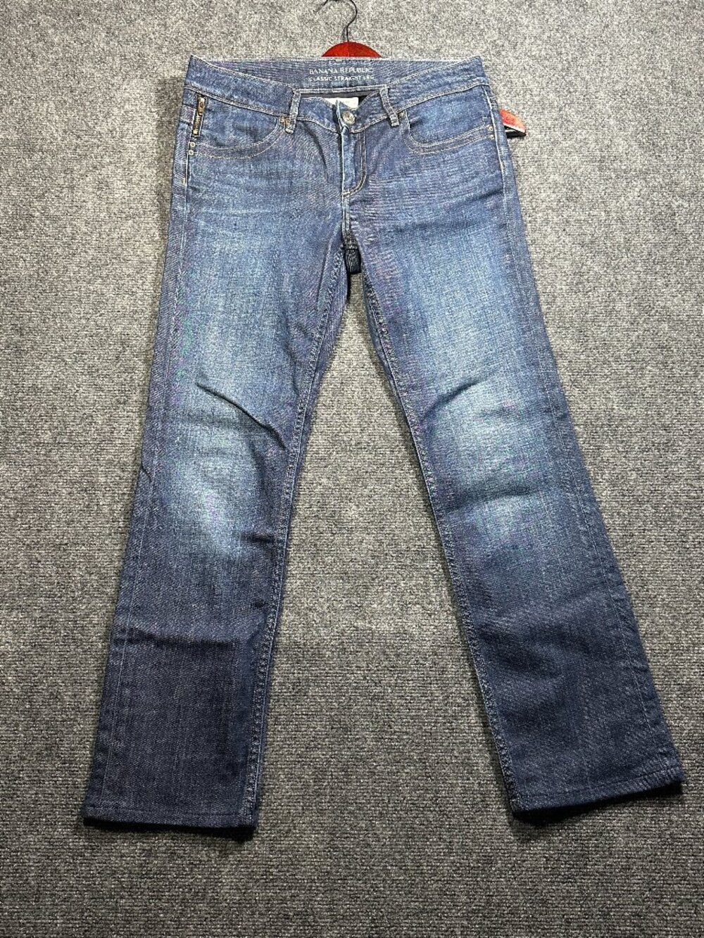 Banana Republic Jeans Womens 4 Classic Straight Cotton Stretch Medium Wash